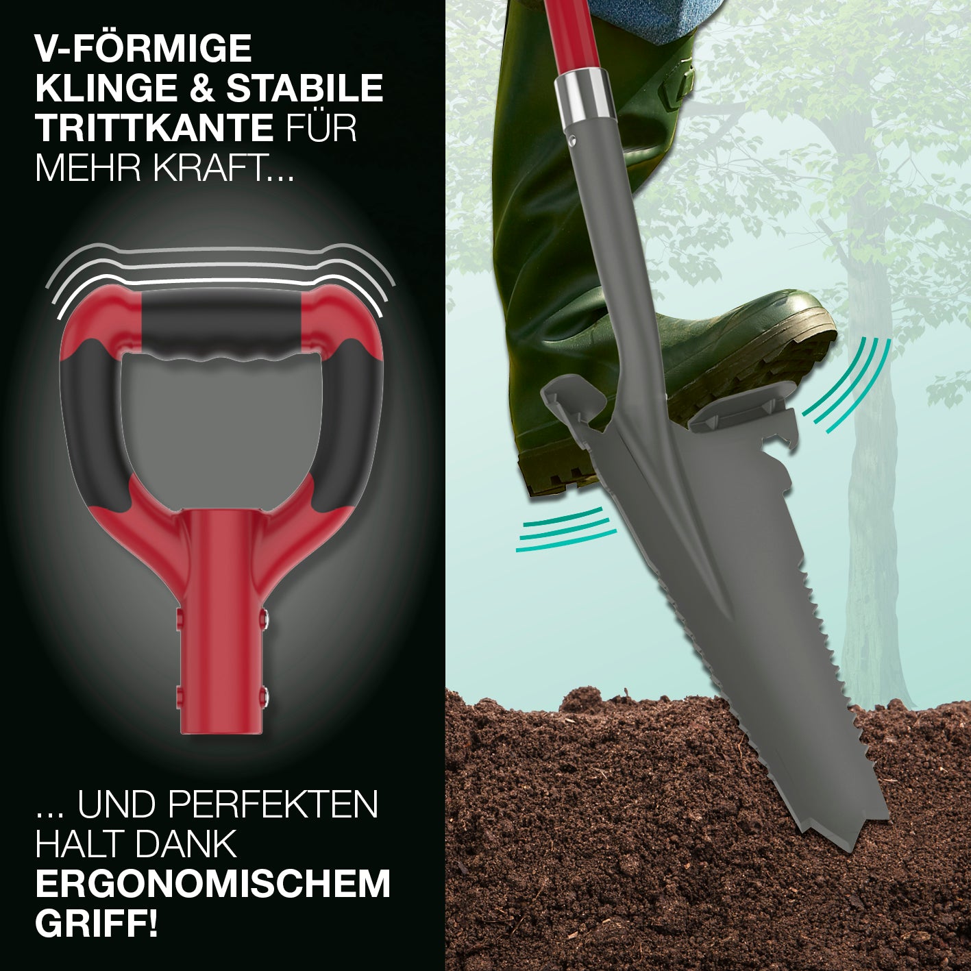 Gartenwerkzeug-Set mit Wurzelsägefunktion - 2-tlg.