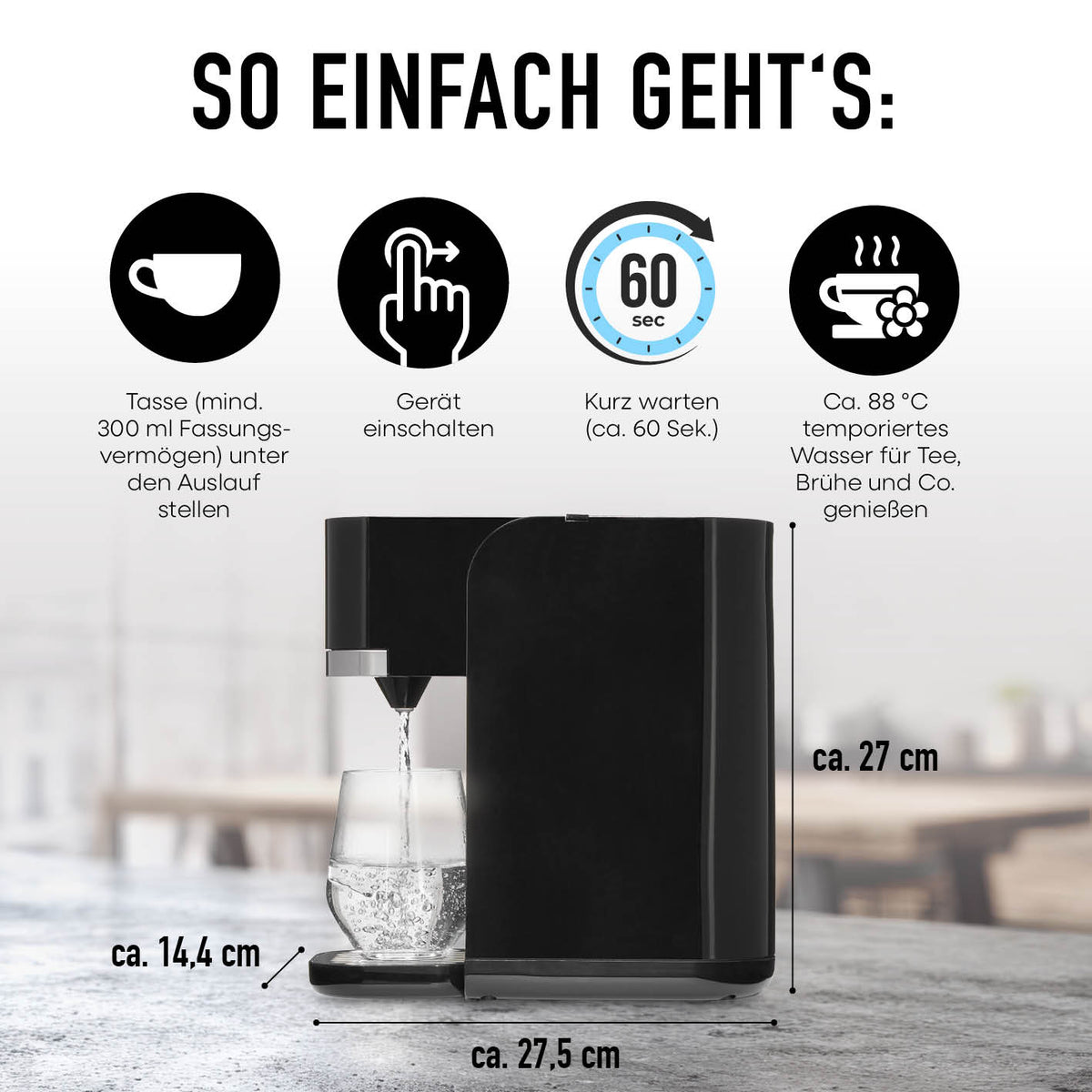 Heißwasserspender - 2200 Watt
