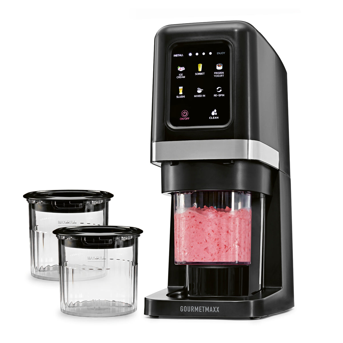 SmoothUp Touch Eismaschine + 3 Eisbecher