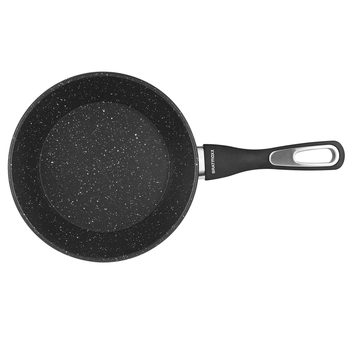 Keramik-Pfanne - 20 cm - Anthrazit mit schwarzer Oberfläche und langem Griff