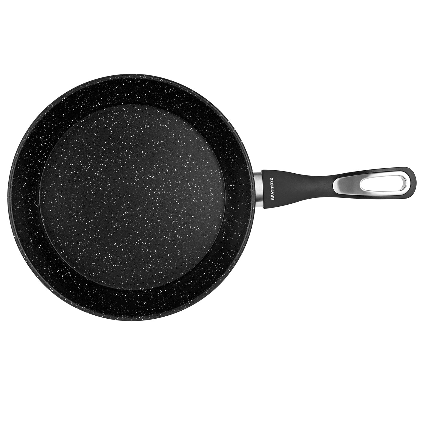 Keramik-Pfanne - 28 cm mit 2-facher Keramikbeschichtung, kratzunempfindlich und Cool-Touch-Griff mit Edelstahleinsatz.