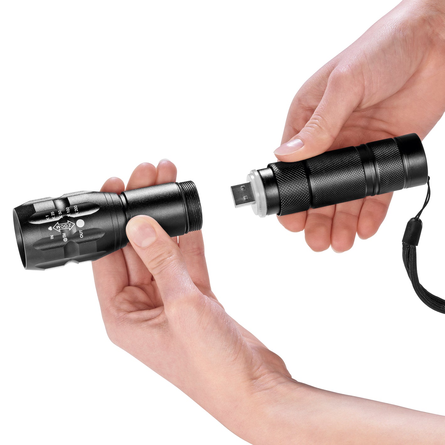 Power-Taschenlampe 3,7 V - 1800 mAh