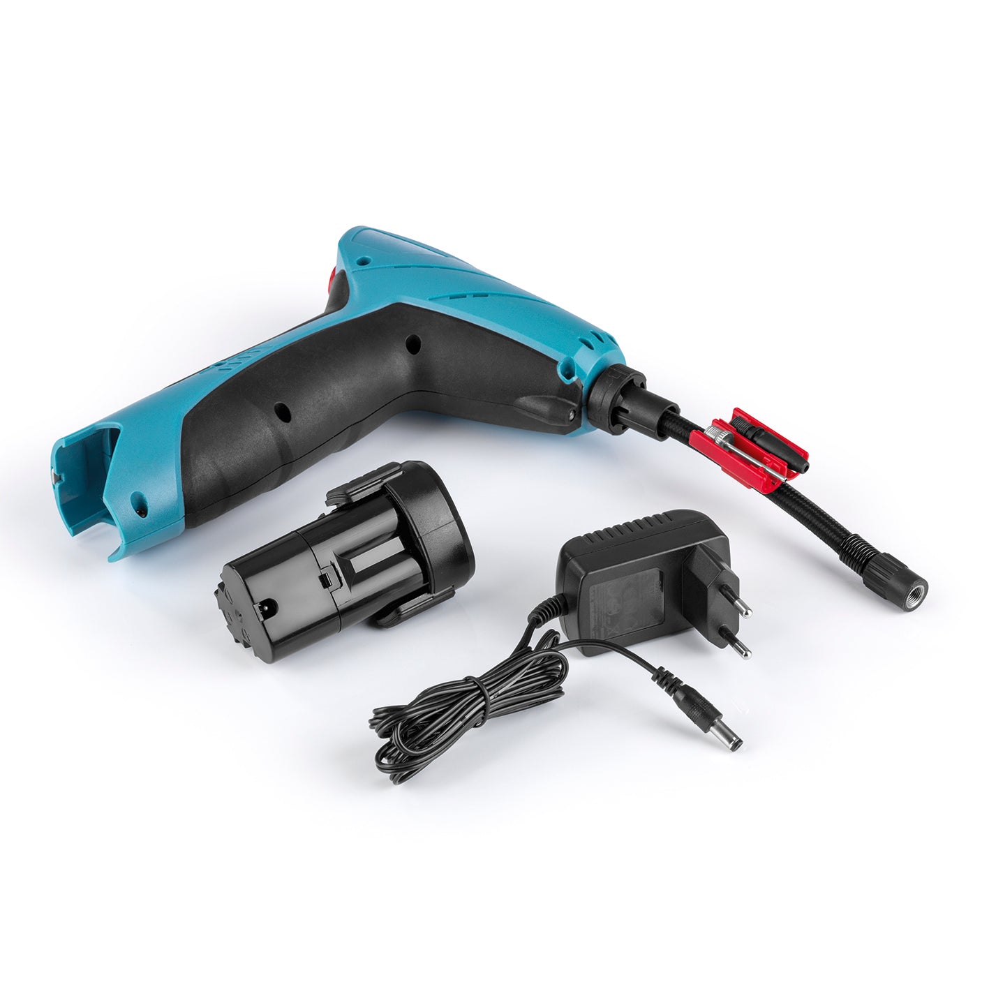 Akku-Handkompressor mit LED-Beleuchtung - blau/schwarz
