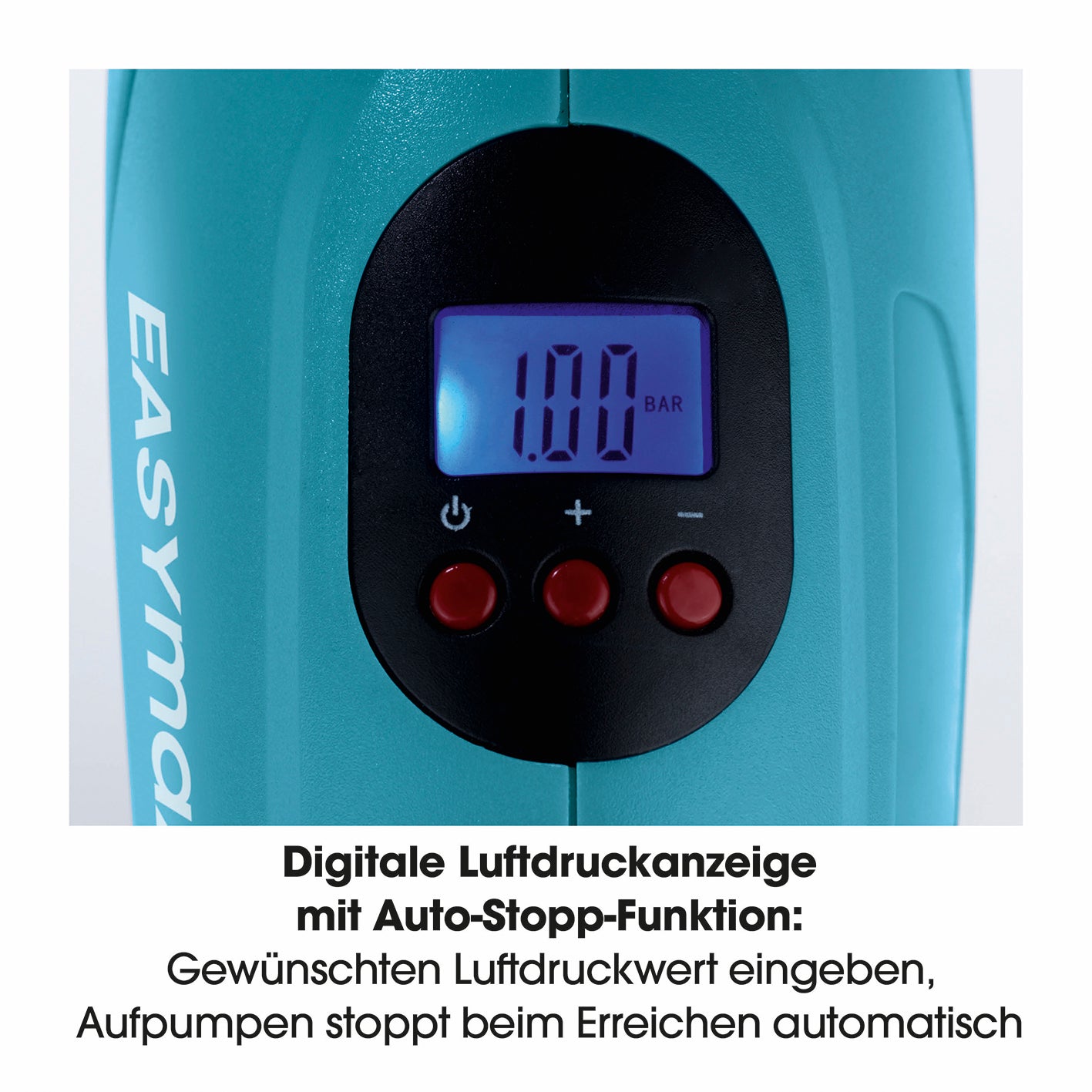 Akku-Handkompressor mit LED-Beleuchtung - blau/schwarz