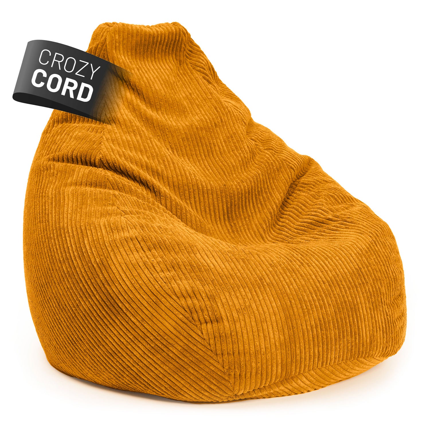 Sitzsack GIANT aus der Cord-Reihe - Senfgelb