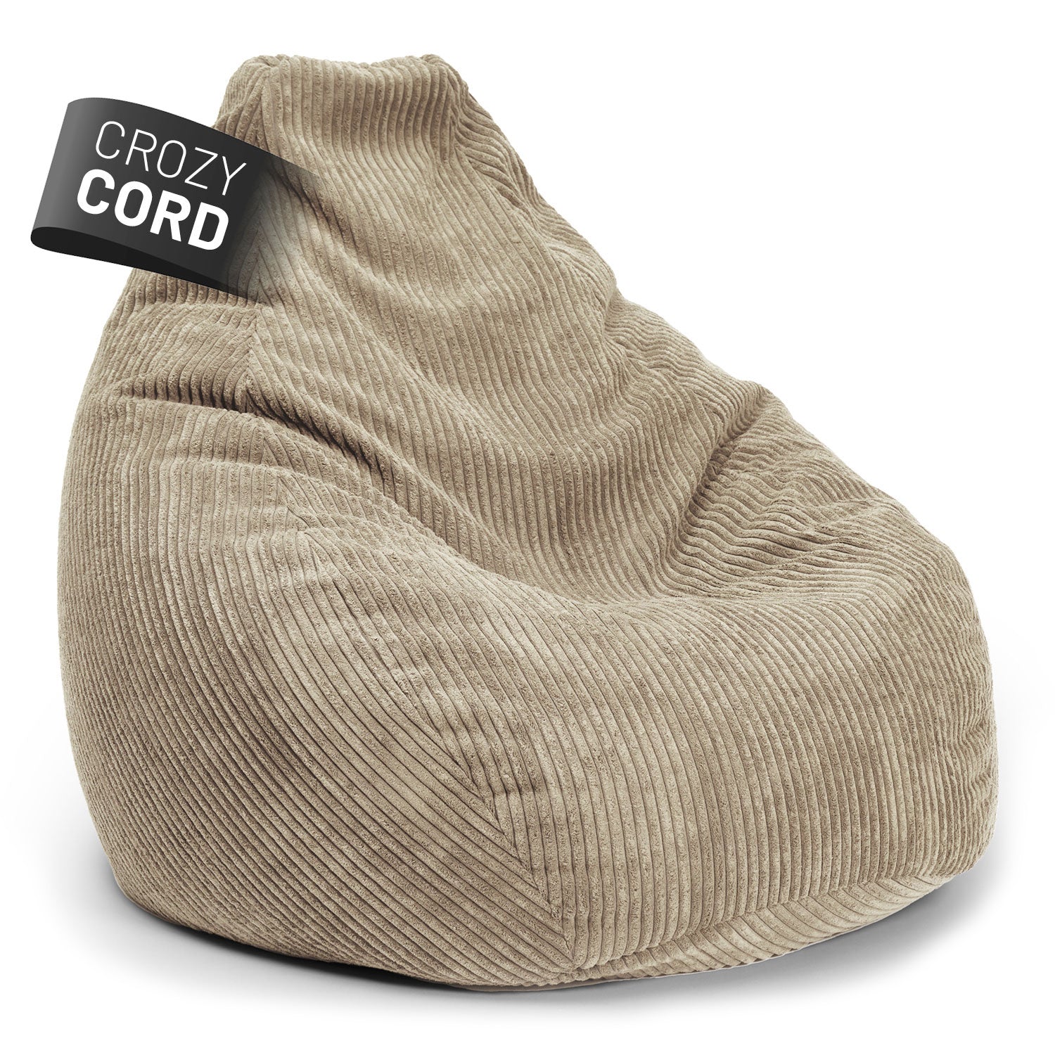 Sitzsack GIANT aus der Cord-Reihe - Beige mit kuscheligem Cordstoff und trendigem Boho-Design perfekt für modernes Wohnen.