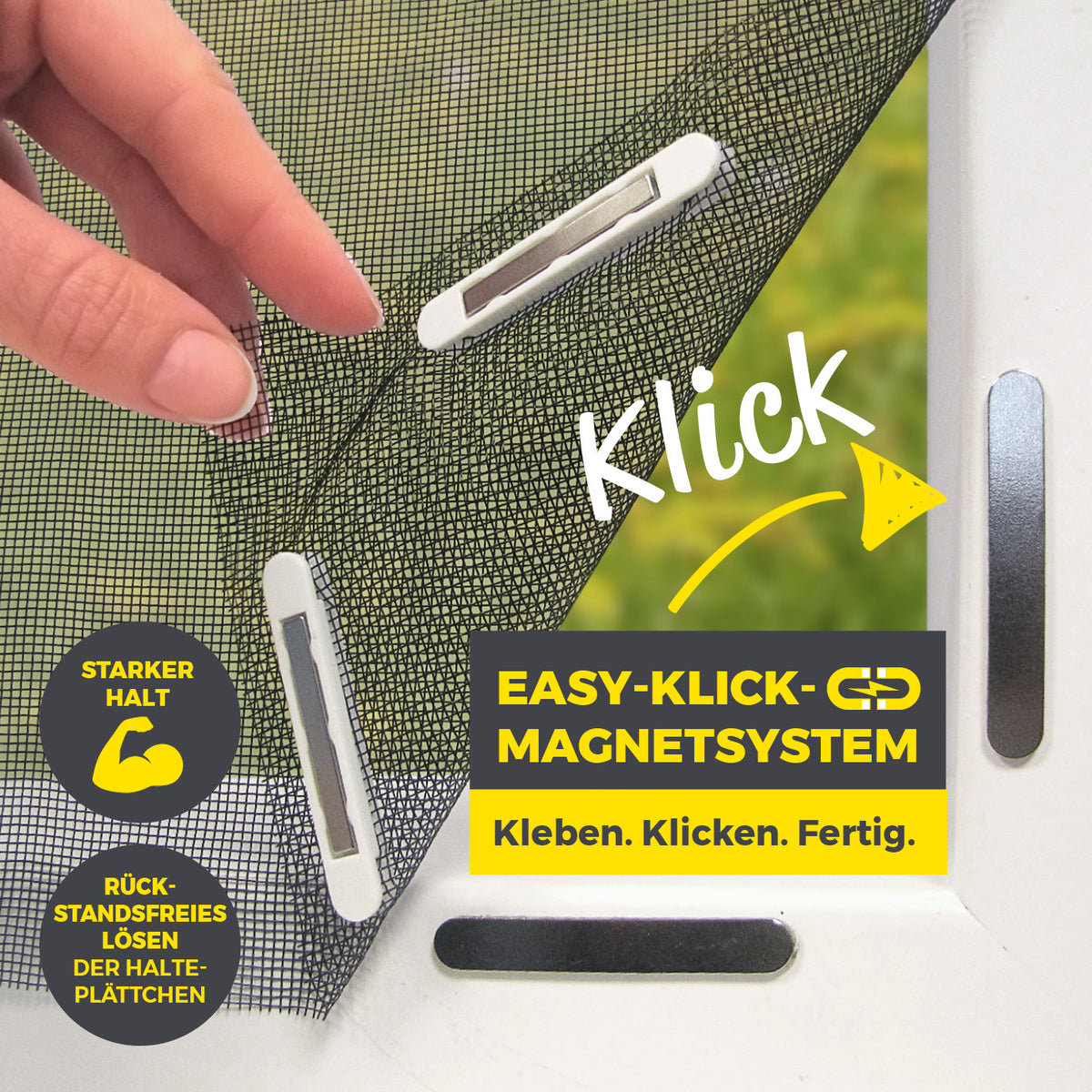 Magnet-Set für EASYmaxx Insect Protect Insektenschutzgitter - 48 Stück mit Klick-Magnetsystem