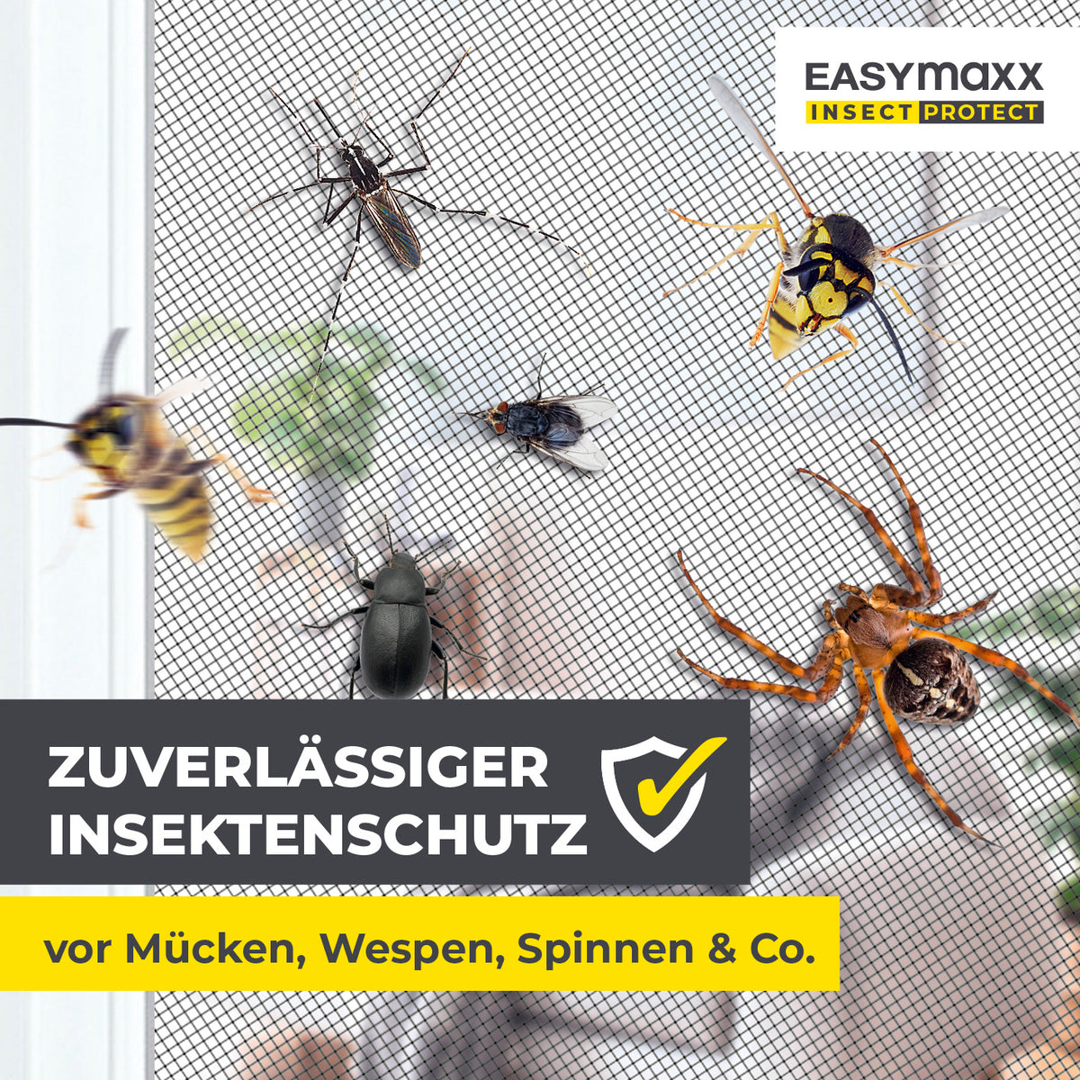 Teleskop-Insektenschutzgitter für Dachfenster - 4er-Set schützt zuverlässig vor Insekten