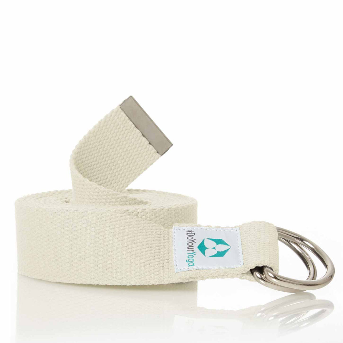 Sangle De Yoga DoYourYoga 'Madira' – 250x3,8 Cm, 100% Coton, Avec 2 Anneaux Métalliques – Idéale Pour Postures Difficiles