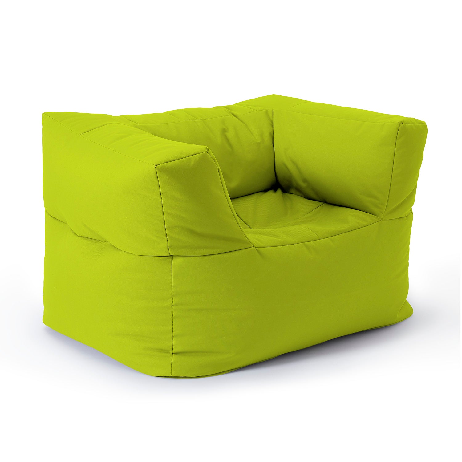 Sitzsack-Sofa Sessel (400 L) Apfelgrün, modular, extragroß, für drinnen und draußen, pflegeleicht mit abnehmbarem Bezug.