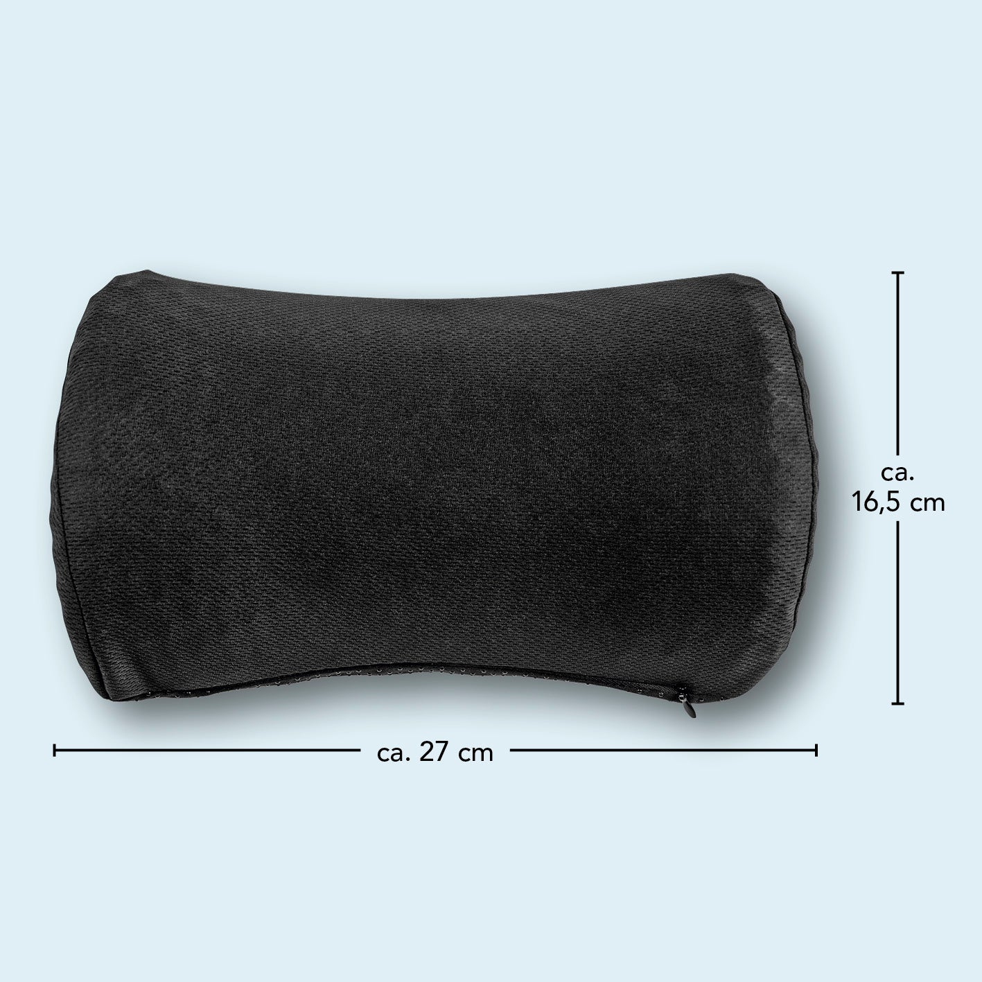 Entspannungskissen mit Wabenstruktur - 27 x 8,5 cm - schwarz