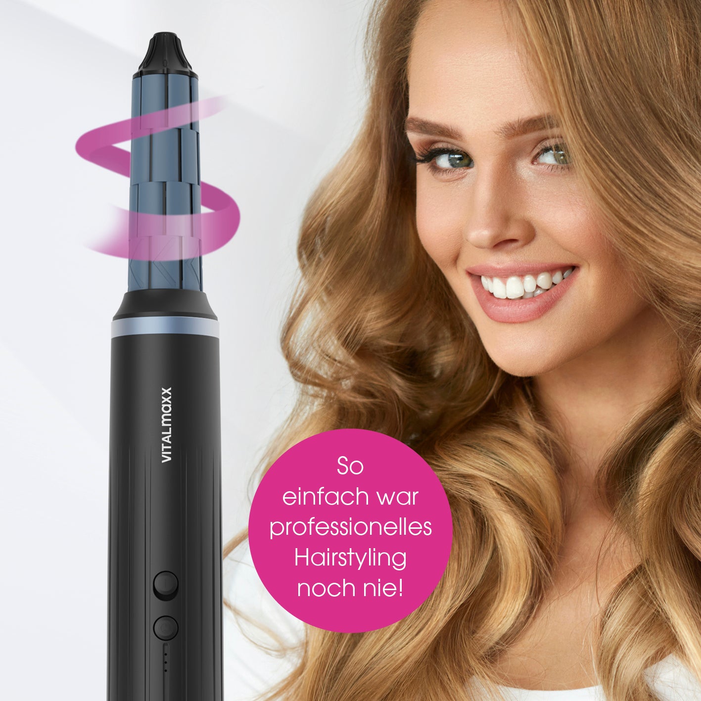 Air Styler Plus - trocknen, stylen, Locken kreieren mit 7-tlg. Set für voluminöse, glatte und lockige Haare.
