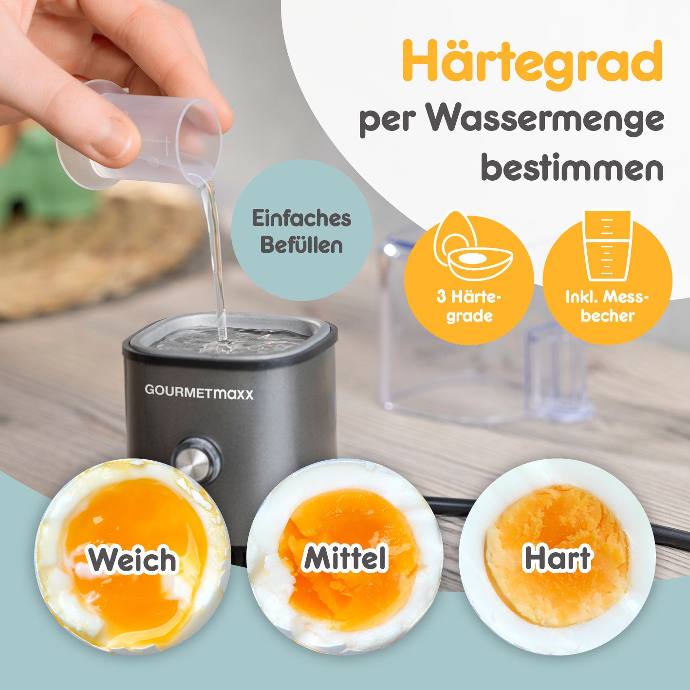 Design-Eierkocher 1 Ei - Anthrazit