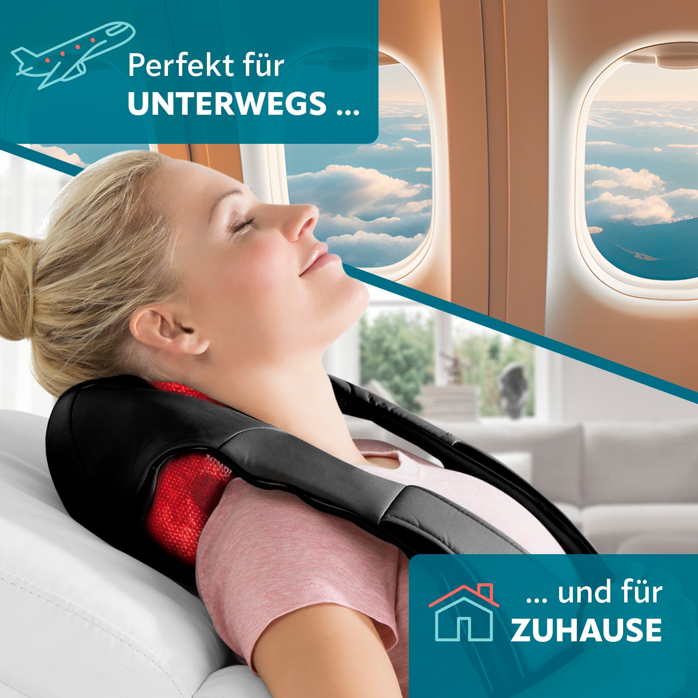 Shiatsu-Massagegerät mit 8 Massagebällen