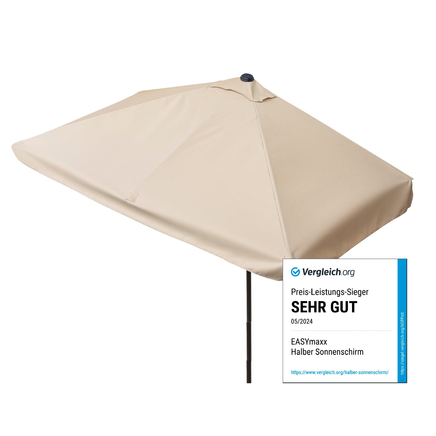 EASYmaxx Sonnenschirm - rechteckig, beige