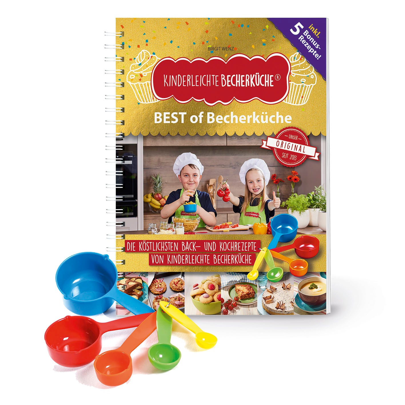 BEST of Becherküche mit 15 Rezepten, 5 Messbechern und Fotos zum Dokumentieren – ideal für Kinder ab 4 Jahren.