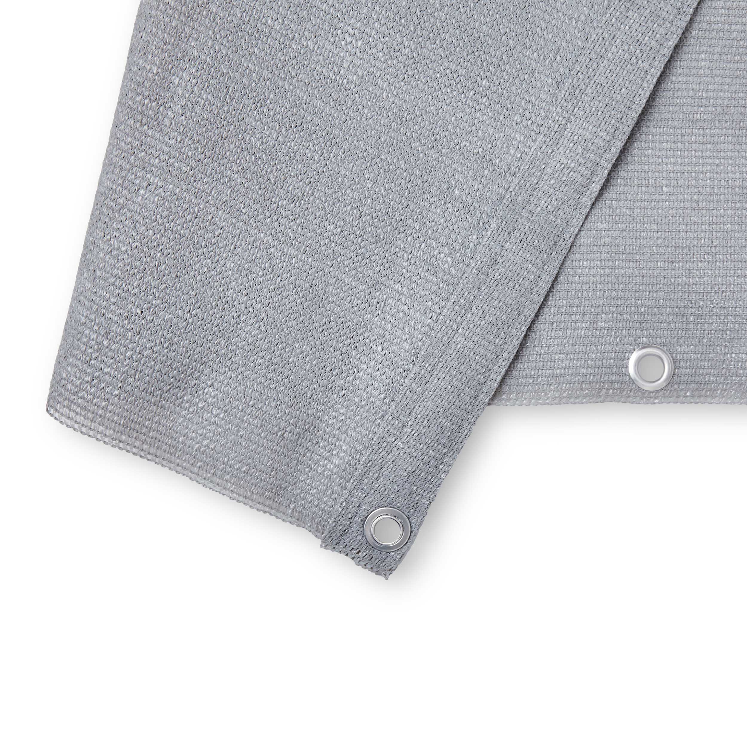 Balkonsichtschutz inkl. Befestigungsseil - 0,9 x 5 m - Hellgrau, UV-beständig, reißfest mit Metallösen zur einfachen Montage.