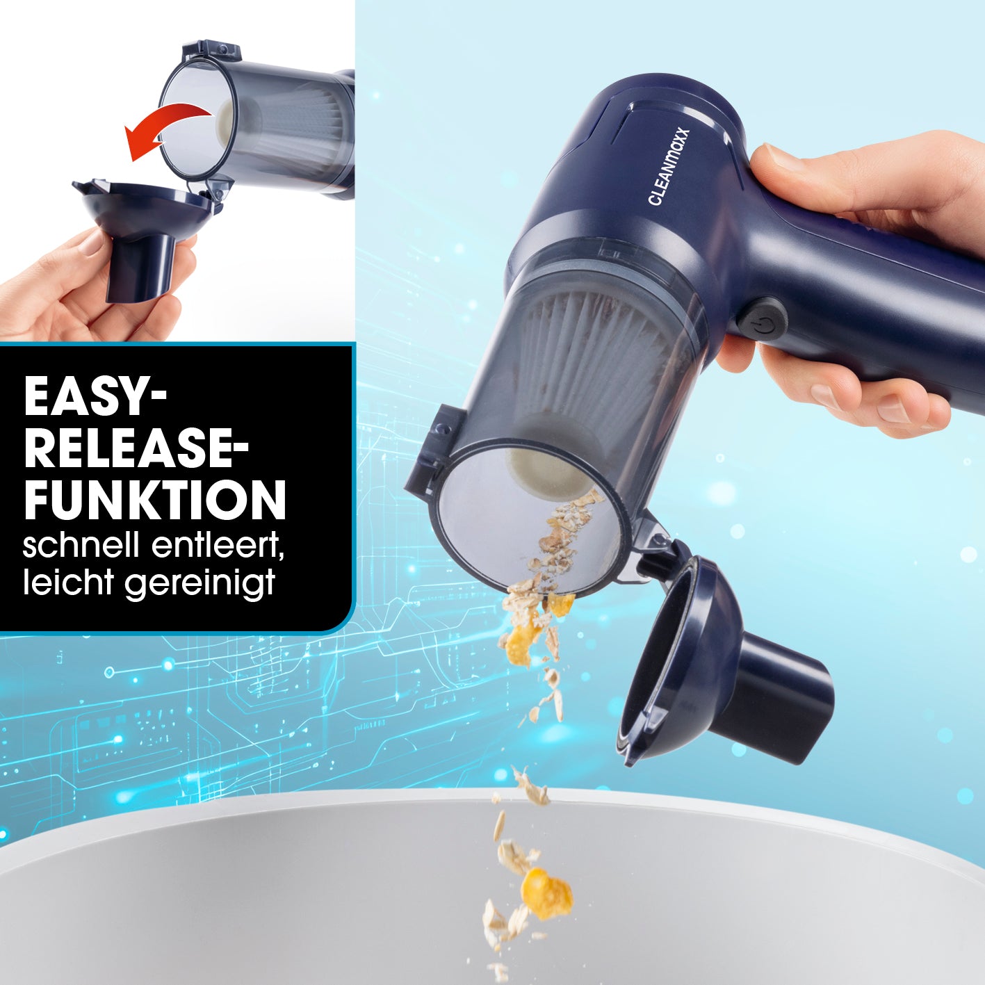 2in1-Akkusauger mit Saug- & Gebläsefunktion