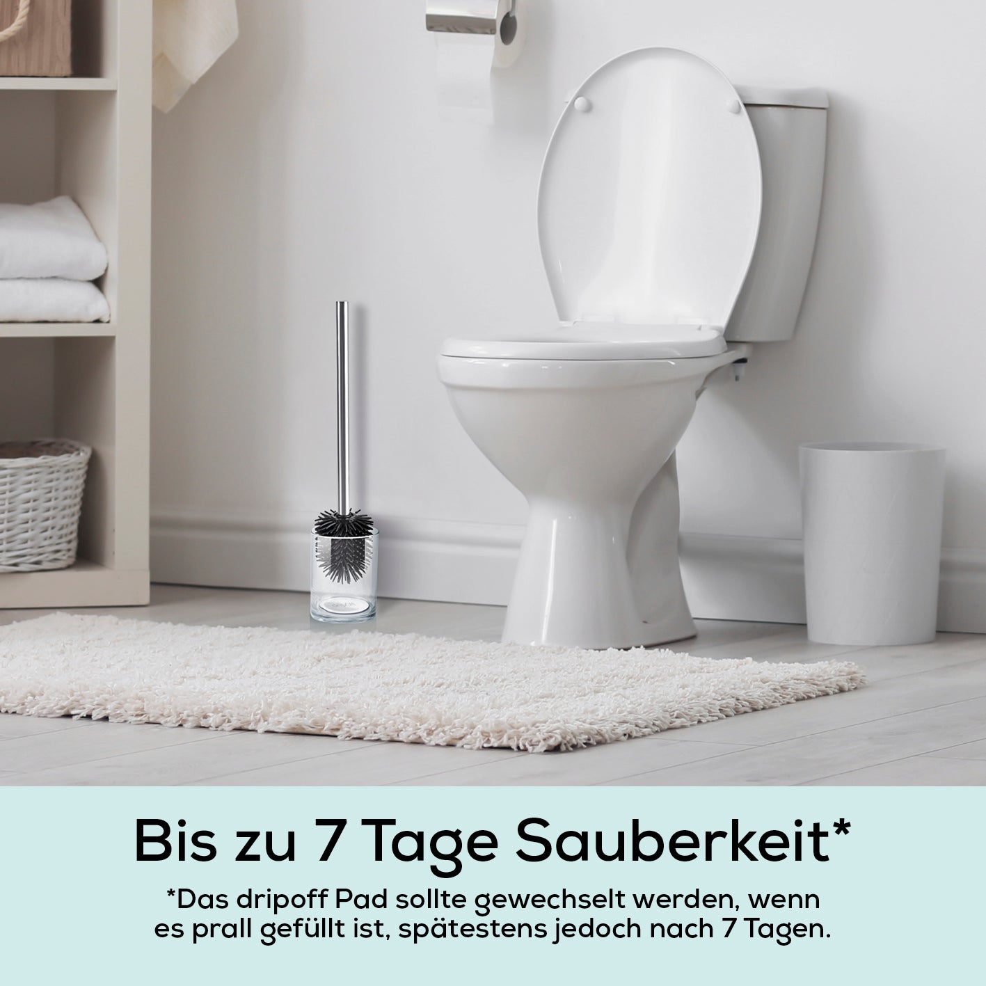 Anti-Nässe-Pad - Einsatz für WC-Bürstenhalter - 50er-Set