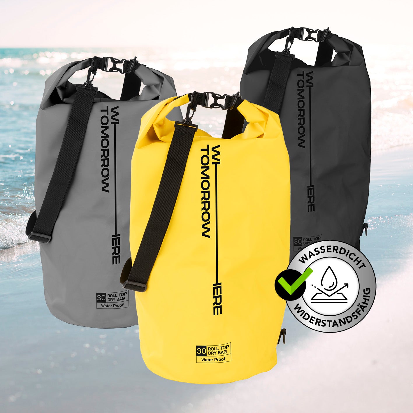 Dry Bag 30L - Style 01 - Gelb