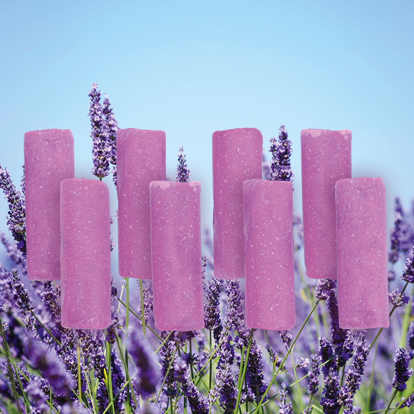 Abfluff-Fee Waschbecken - 8x Duftstein Lavendel für frischen Lavendelduft und effektive Geruchsminderung im Abfluss.