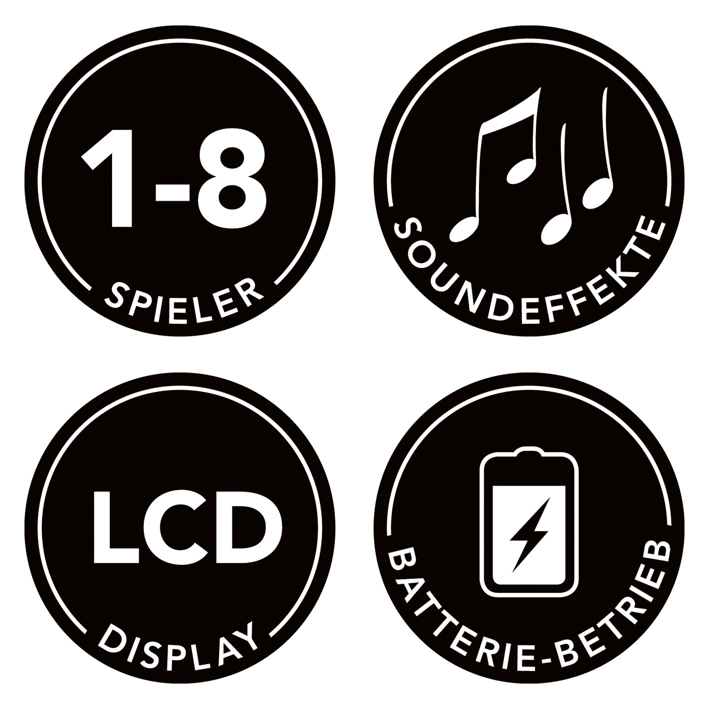 Dartscheibe mit 6 Pfeilen und 6 Ersatzspitzen + Batterien mit 1-8 Spielern, Soundeffekten, LCD-Anzeige und Batterie-Betrieb.