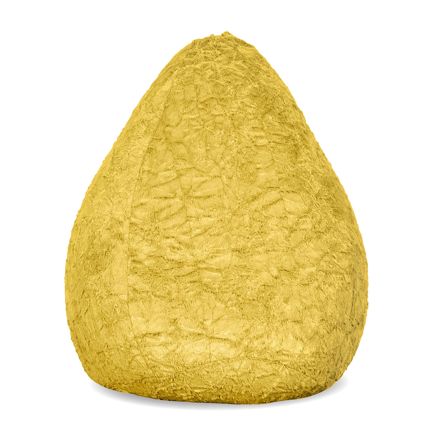 Luxury Fluffy Sitzsack (120 L) - indoor - Gelb aus weichem Webplüsch, formanpassend und robust für modernen Wohnkomfort.
