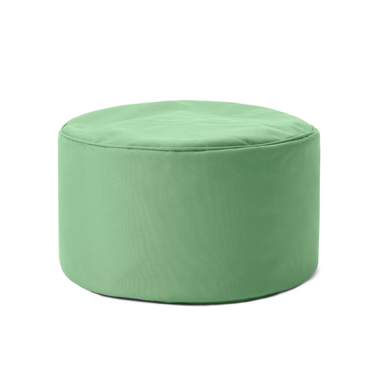 Sitzsack-Hocker/Pouf (50 L) - indoor & outdoor - Pastell Grün, leicht, langlebig und vielseitig als Sitzhocker oder Fußschemel einsetzbar.