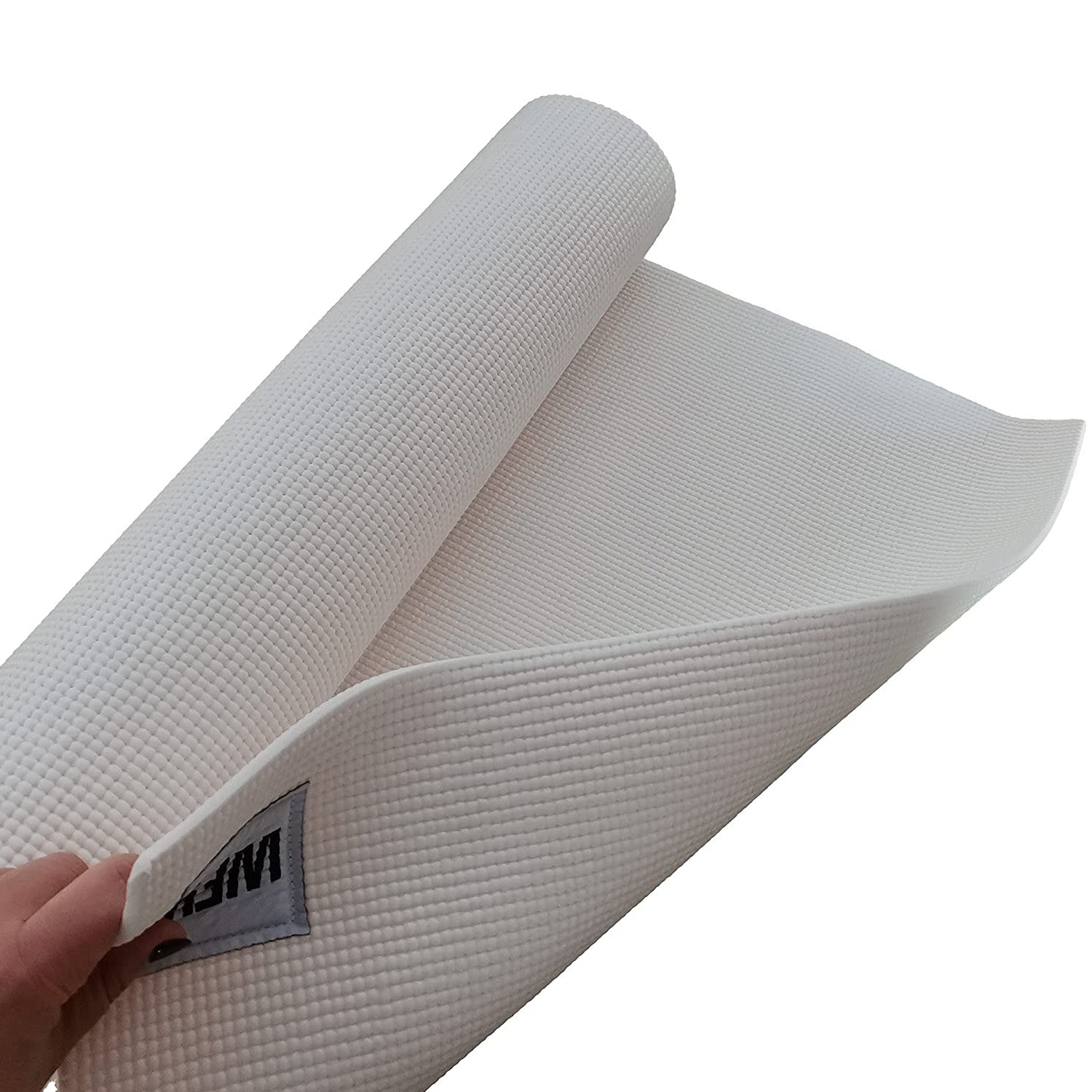 Fitnessmatte Yogamatte "Annapurna Comfort" Weiß 183x61 cm, rutschfest, pflegeleicht, ideal für Pilates und Fitnessworkouts.