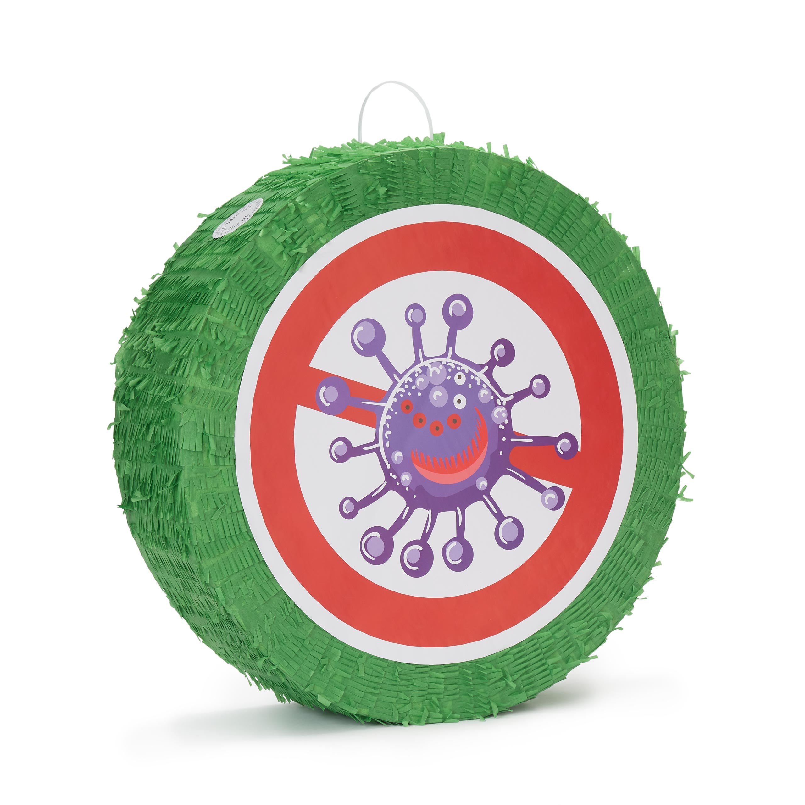 Pinata Set zum Befüllen inkl. Schläger & Augenbinde "Beat The Virus"