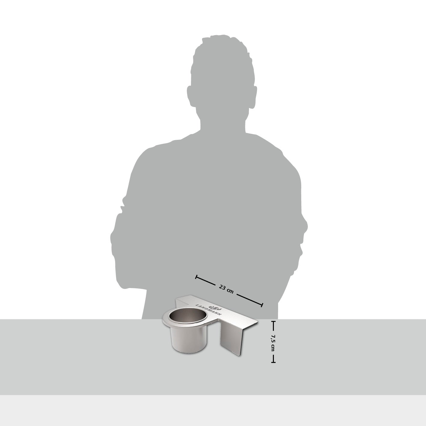 Magnet-Flaschenhalter für Grill aus Edelstahl mit starkem Magnet, Maße 23x7,5 cm, ideal für 0,33 & 0,5 L Flaschen und Grillzubehör.