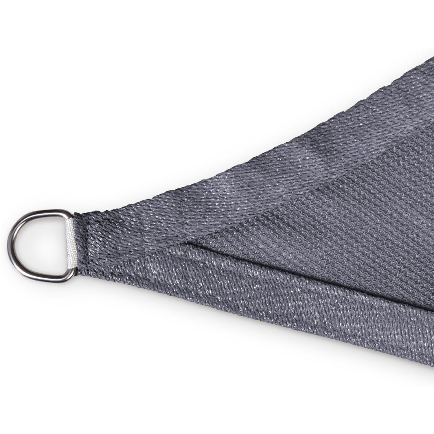 Sonnensegel 100% HDPE mit Stabilisator für UV-Schutz - Rechteck 3 x 4 Meter - Dunkelgrau, doppelt vernähte Ecken mit Metallring