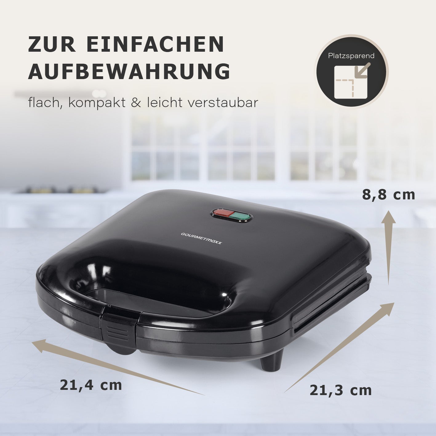 Sandwich Maker mit LED-Kontrollleuchte