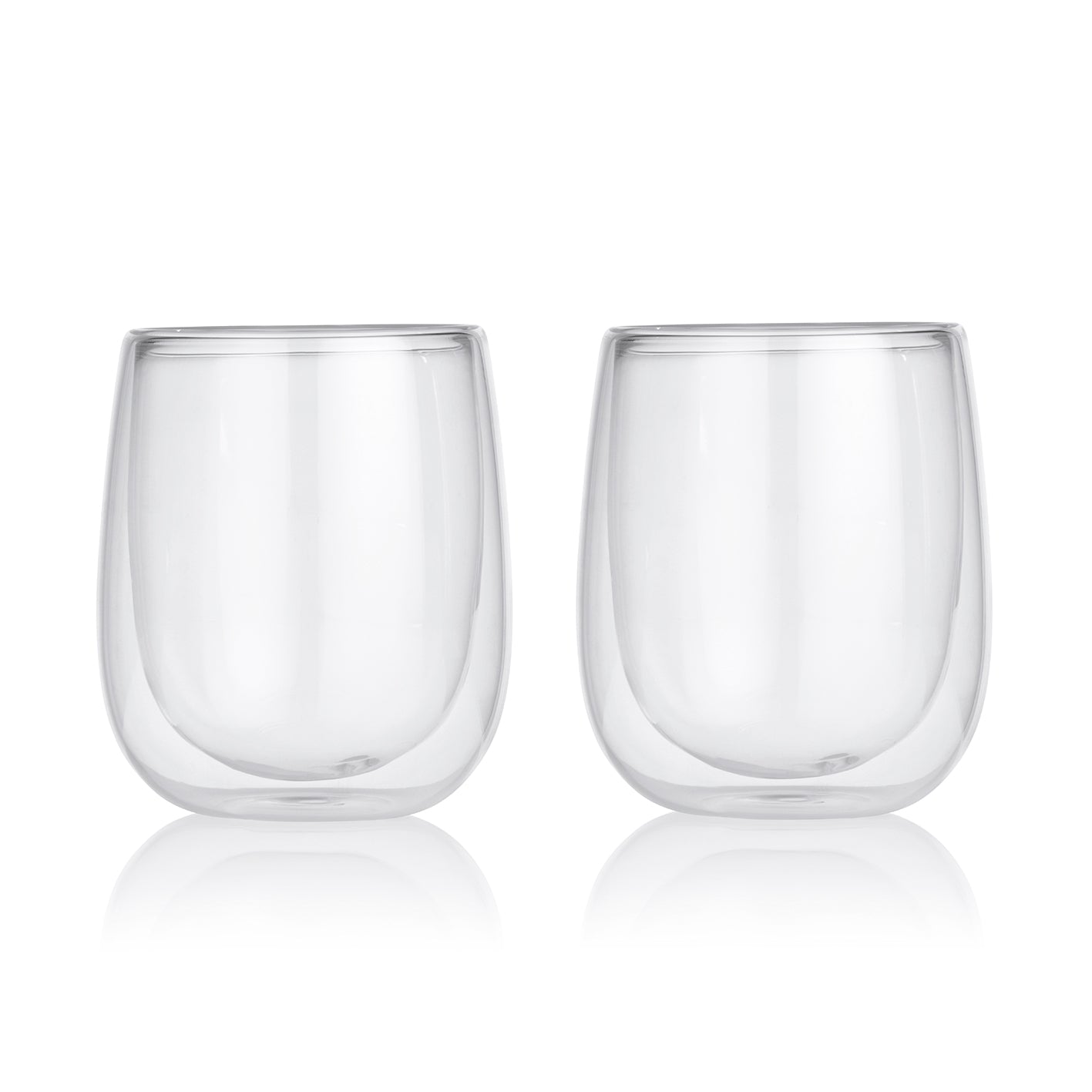 Cappuccino Thermogläser - 6er-Set aus doppelwandigem Borosilikatglas, 250 ml, wärmeisolierend für heiße und kalte Getränke.
