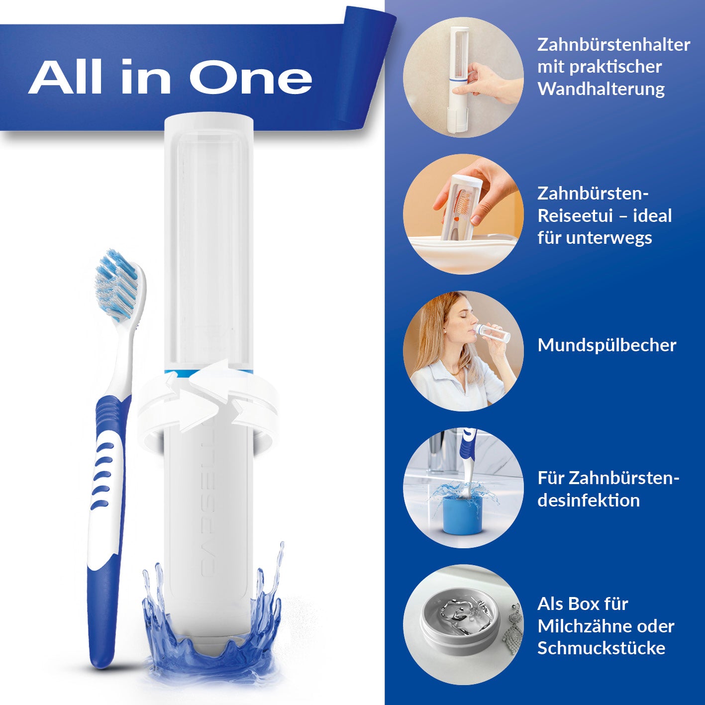 Zahnbürstenbox - weiß