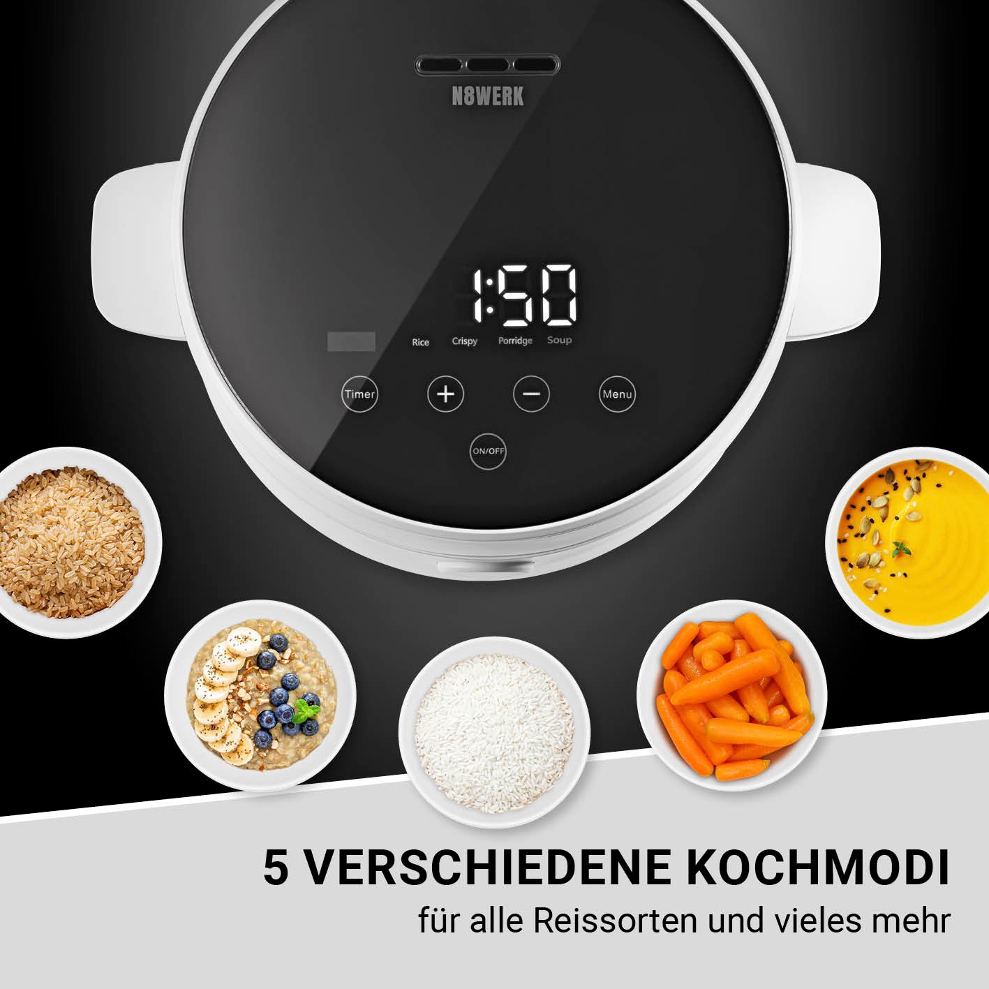 Digitaler Reiskocher
