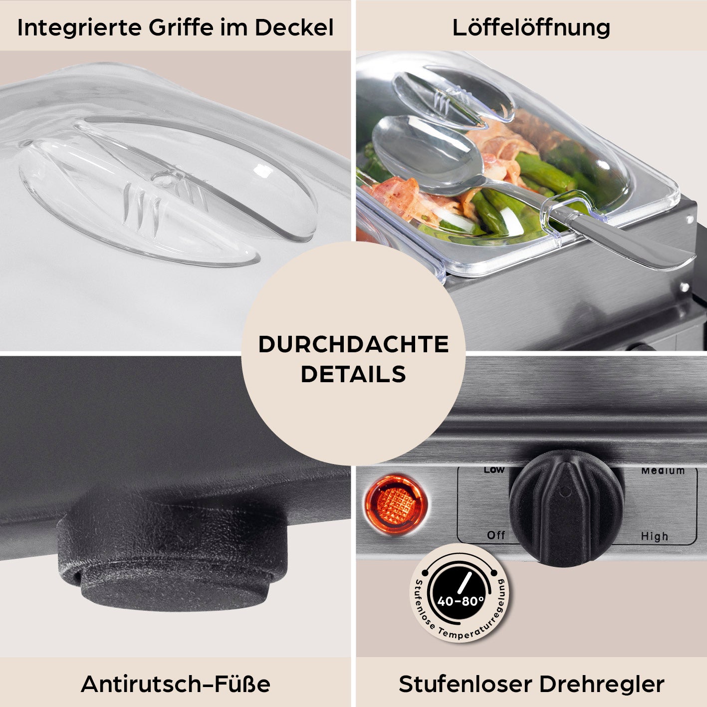 Buffetwärmer – 3 × 1,5 l