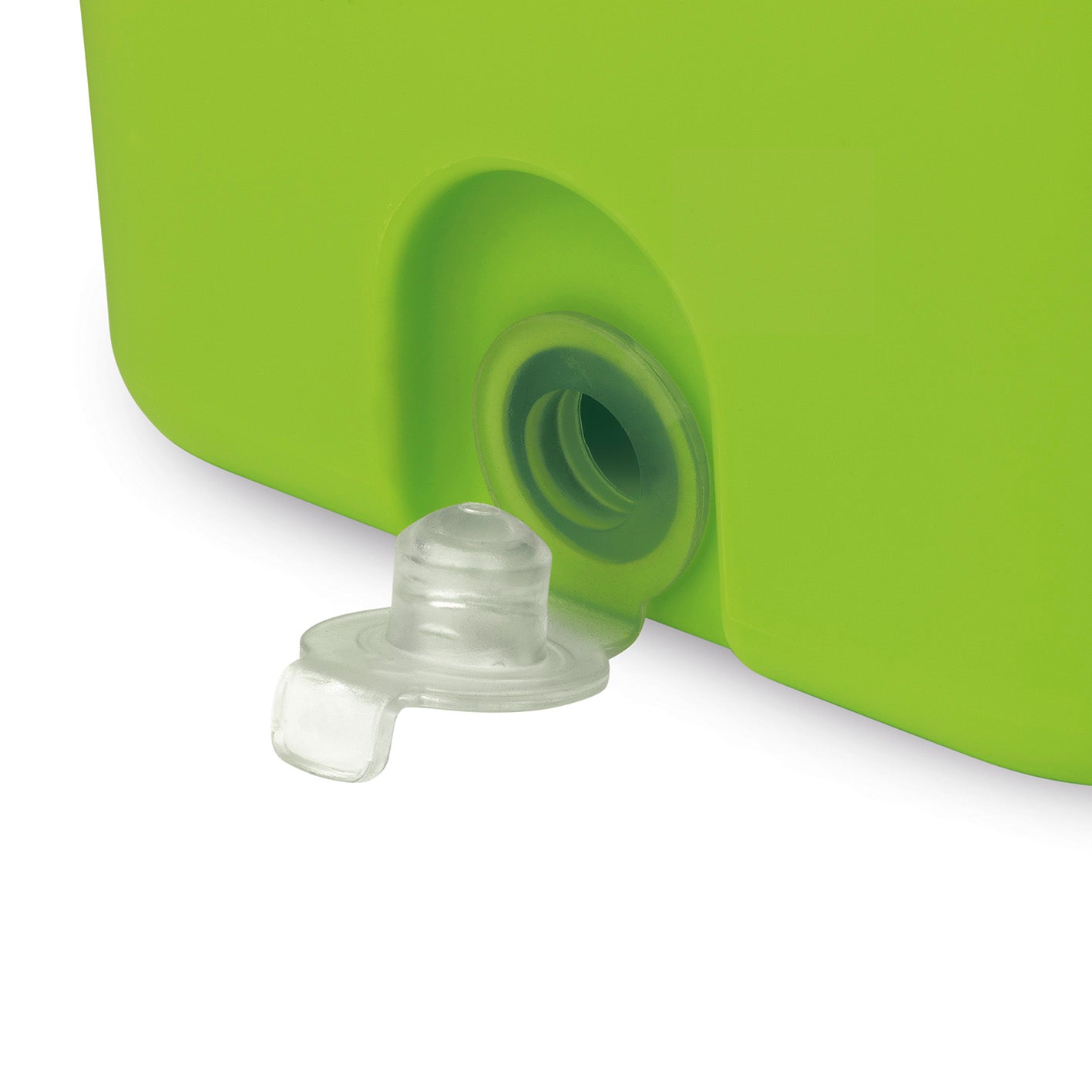 Komfort-Mopp Smart 7,5 l Eimer mit 2-Kammer-System limegreen mit Ausgussöffnung für einfaches Entleeren ohne Verschütten.