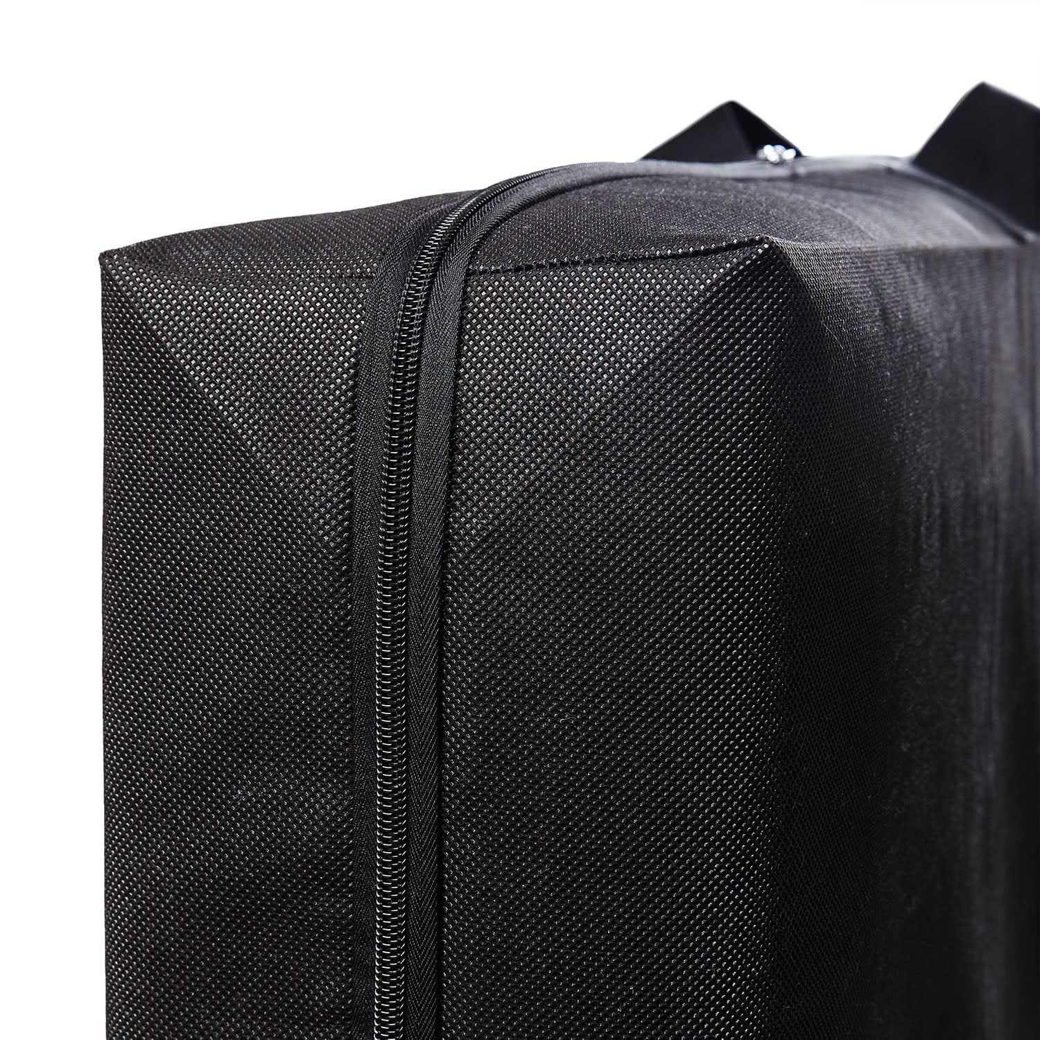 Matratzen-Aufbewahrungstasche - 160 x 200 x 25 cm - Schwarz mit Reißverschluss, Tragegriff, aus 100 % Polypropylen Vlies, waschbar bei 30 °C.