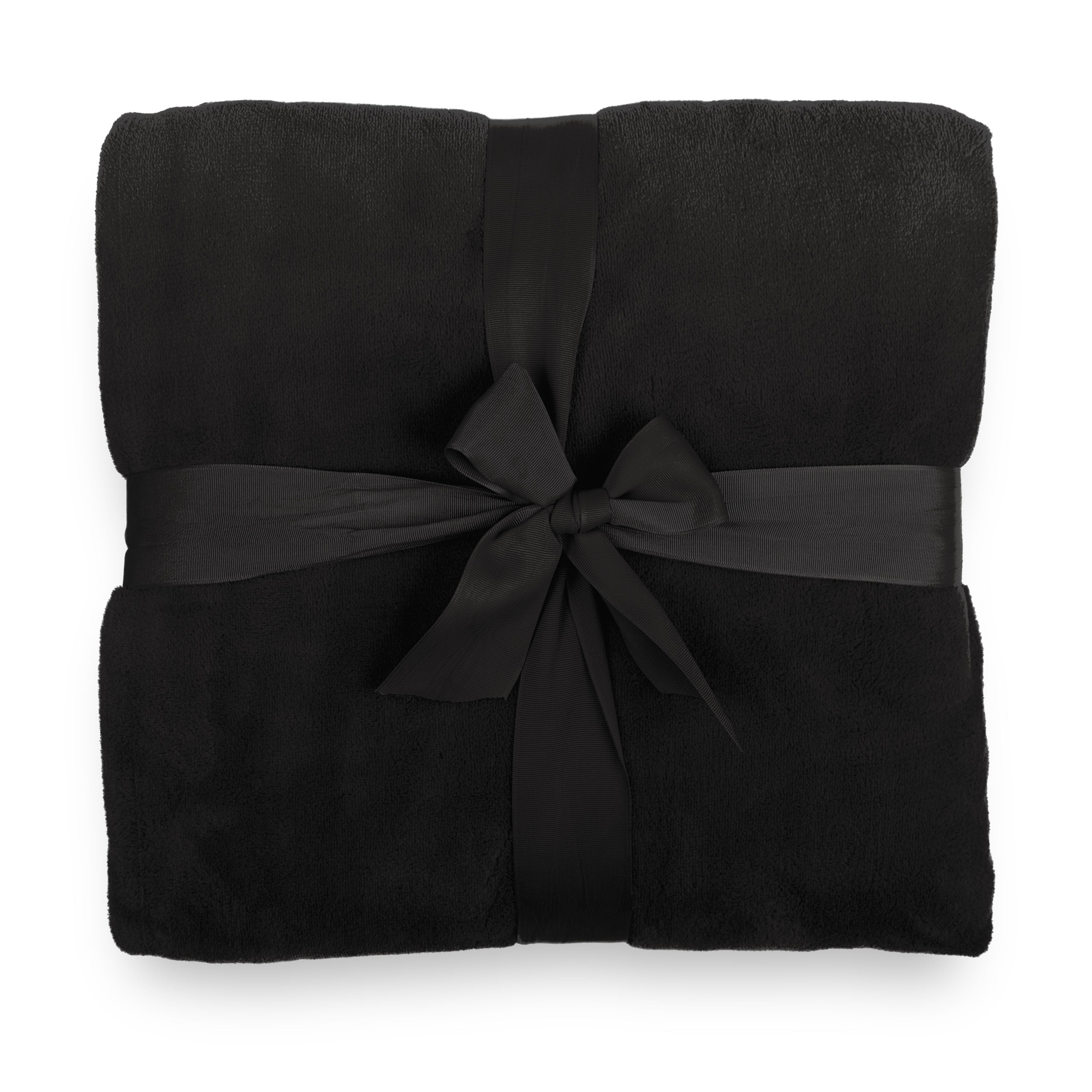 Wohndecke Kuscheldecke aus weichem Coral Fleece 220 x 240 cm schwarz, angenehm, flauschig, pflegeleicht, Lumaland Produkt