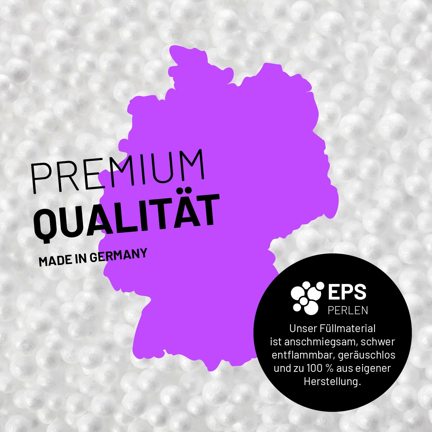 Sitzsack Classic XXL (380 L) mit hochwertigen EPS-Perlen, made in Germany, für drinnen und draußen, langlebig und pflegeleicht.