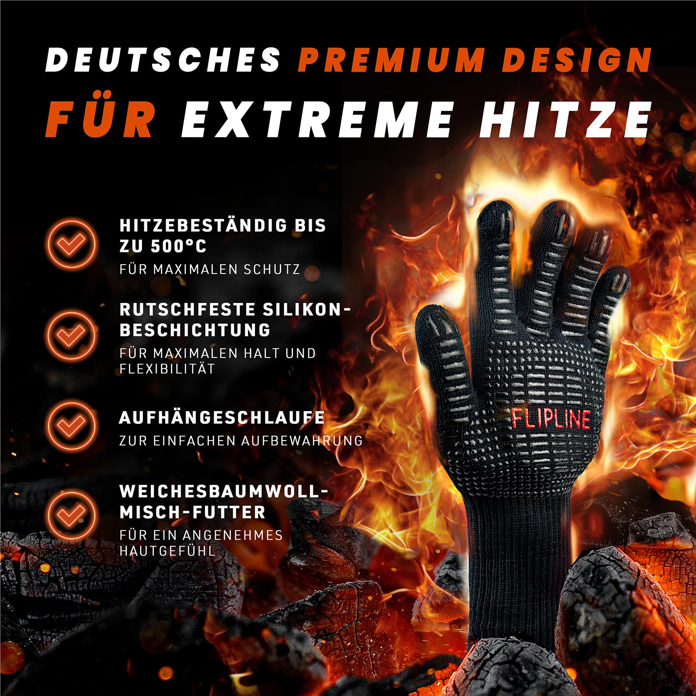 Grillhandschuhe - Größe L