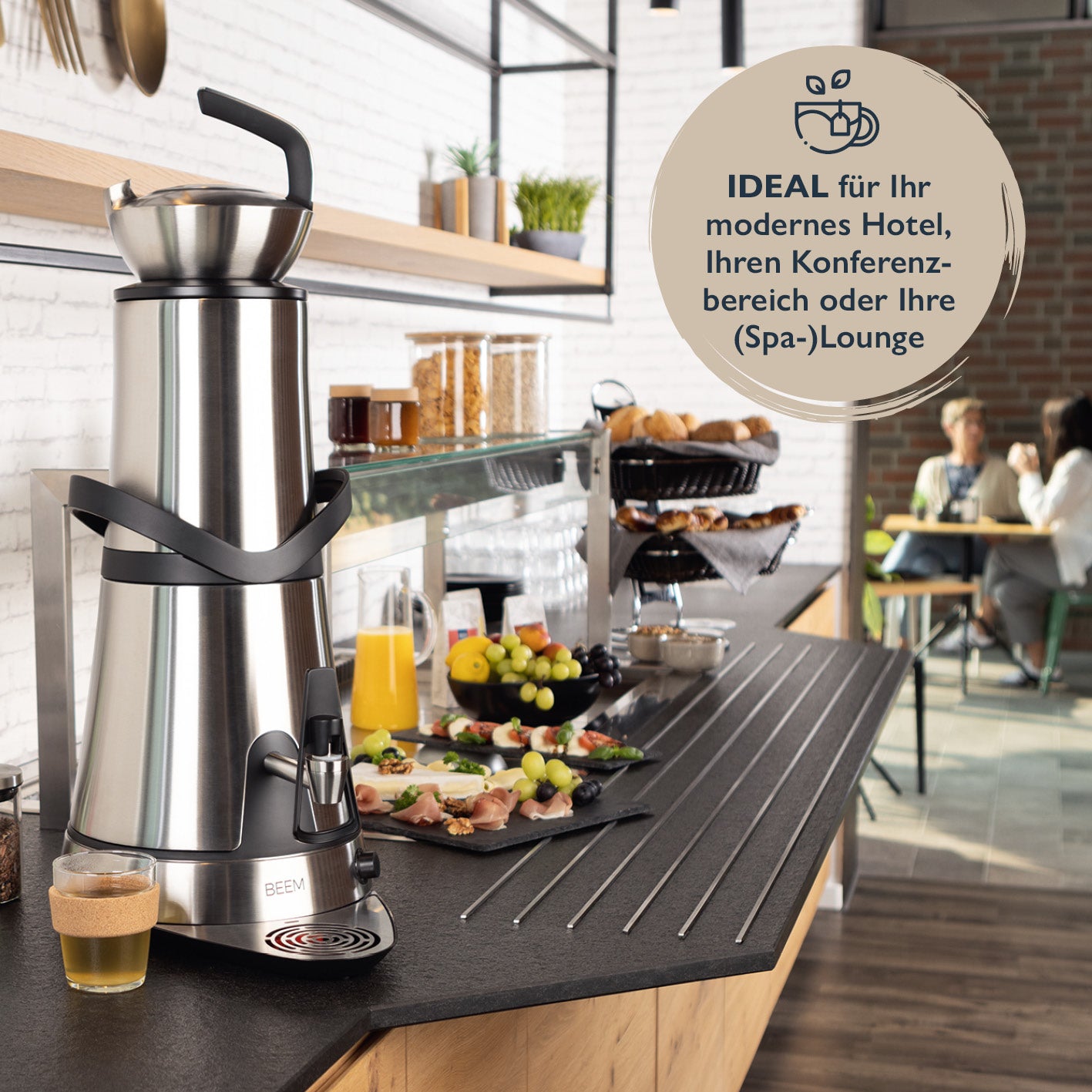 Samowar Amira mit Dispenser 10 l - Edelstahl