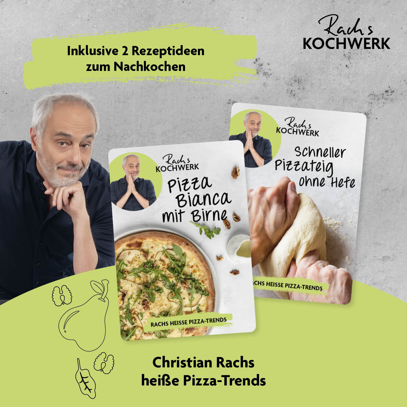 Gas-Pizzaofen für Pizzen bis zu Ø 34 cm mit Cordierit-Pizzastein und Thermometer für optimale Backtemperatur bis 450°C.