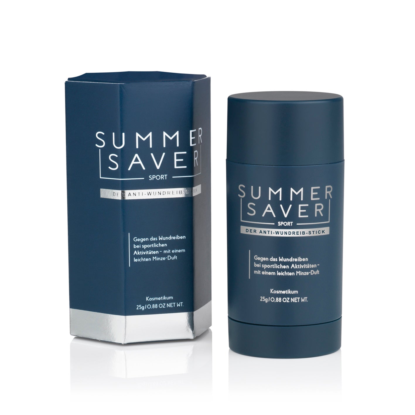 Kosmetikum - Anti-Wundreib-Stick - Sport - 25 g gegen Wundreiben bei Sport mit leichtem Minze-Duft, dermatologisch getestet, ideal für unterwegs.