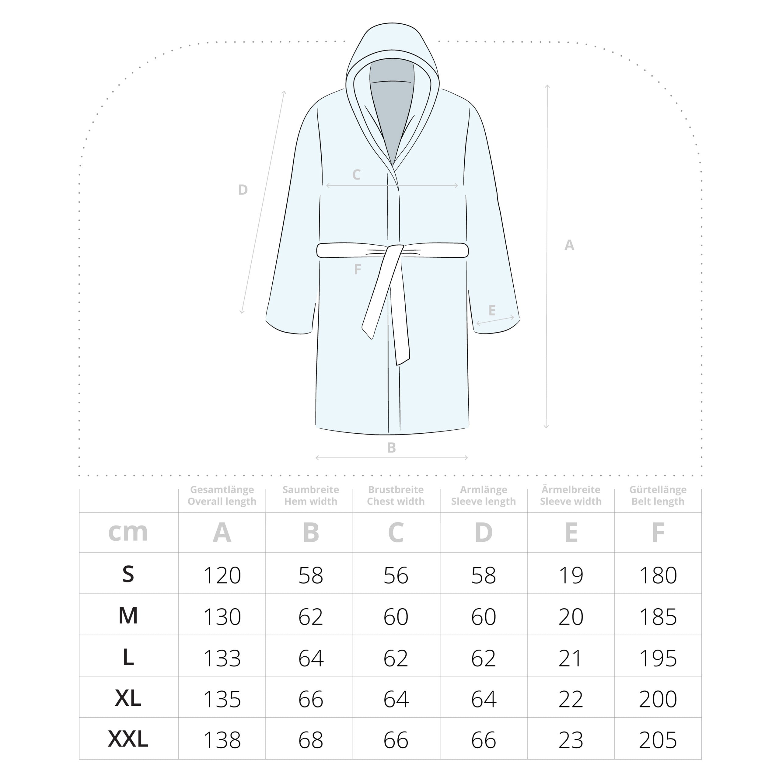 Luxury Mikrofaser Bademantel mit Kapuze für Damen und Herren - Grau - Größe XL, kuschelig, schnell trocknend, unisex, mit Gürtel und Taschen.
