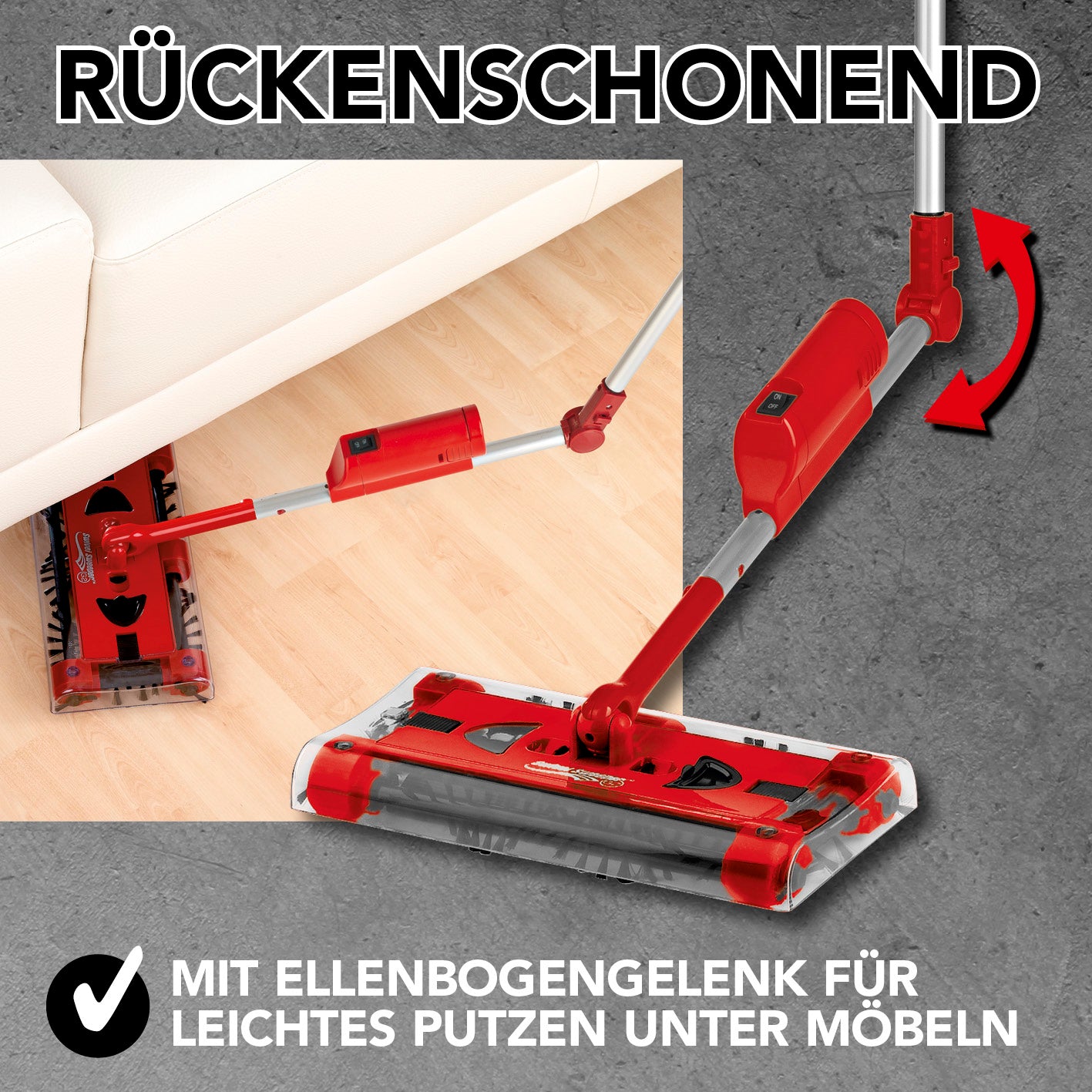 Swivel Sweeper G 2 Akkubesen kabellos - Rot