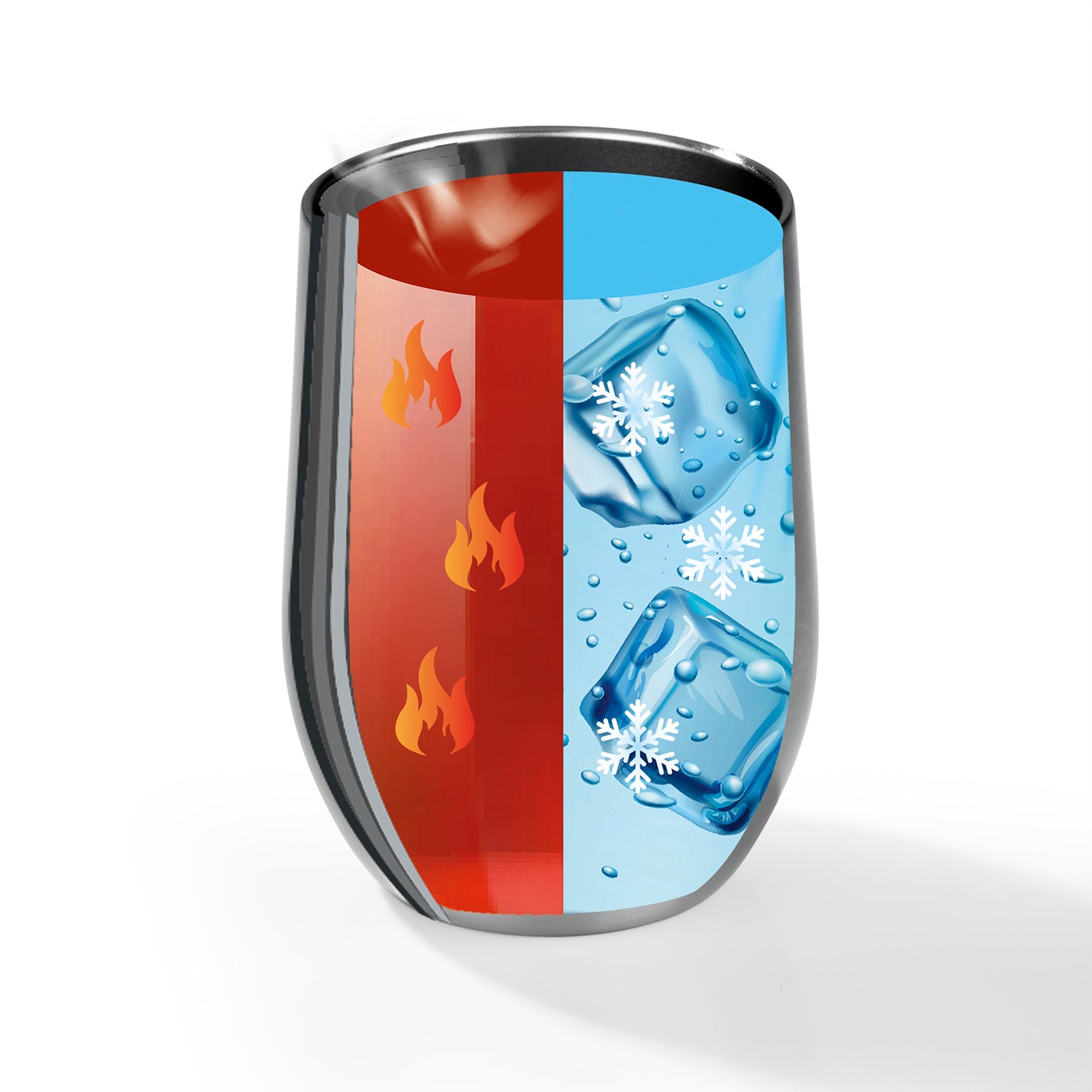 Edelstahl-Getränkebecher inkl. Trinkhalm - 350 ml - 4er-Set, dreifach isoliert zum Warm- und Kalthalten von Getränken.