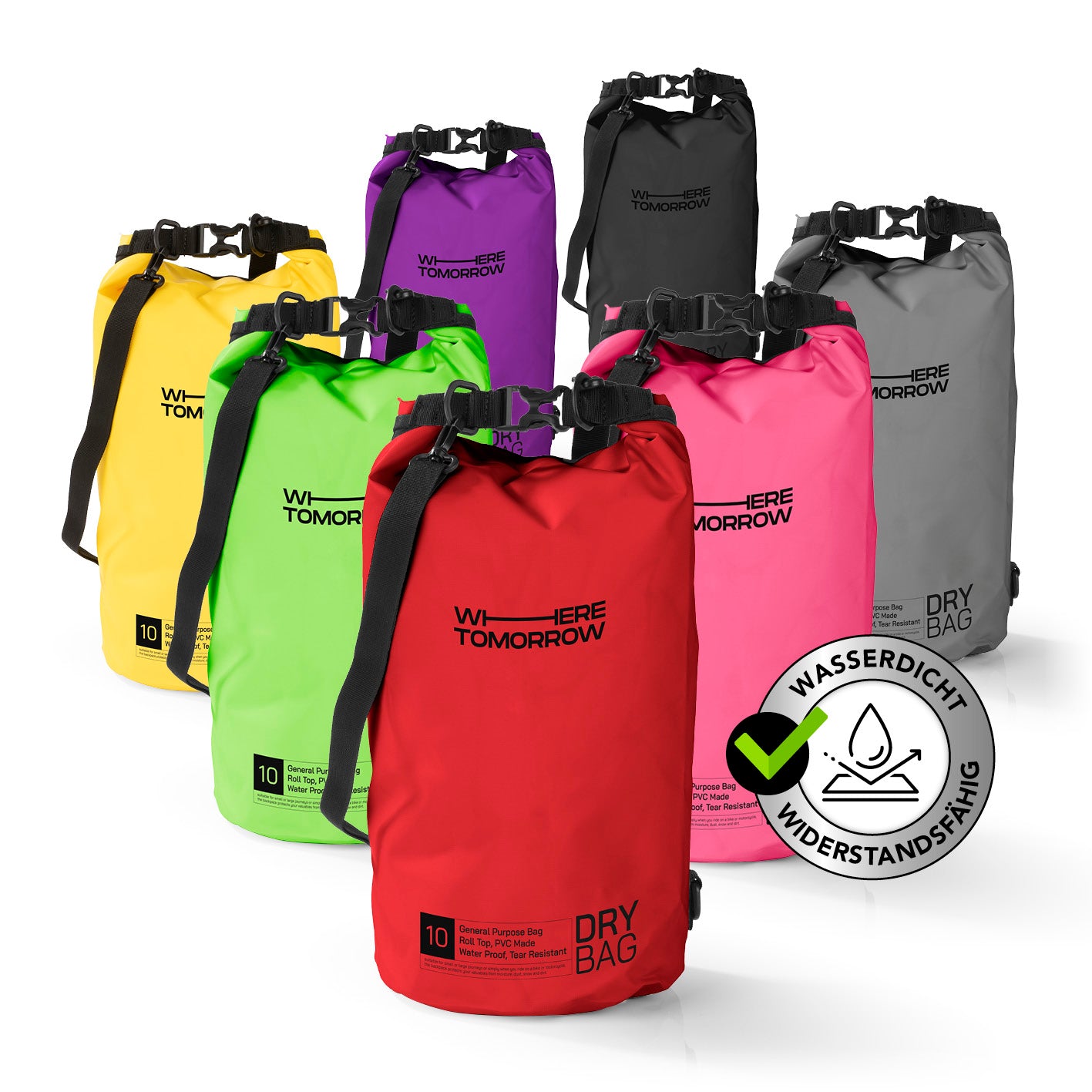 Dry Bag 10L - Style 01 - Rot