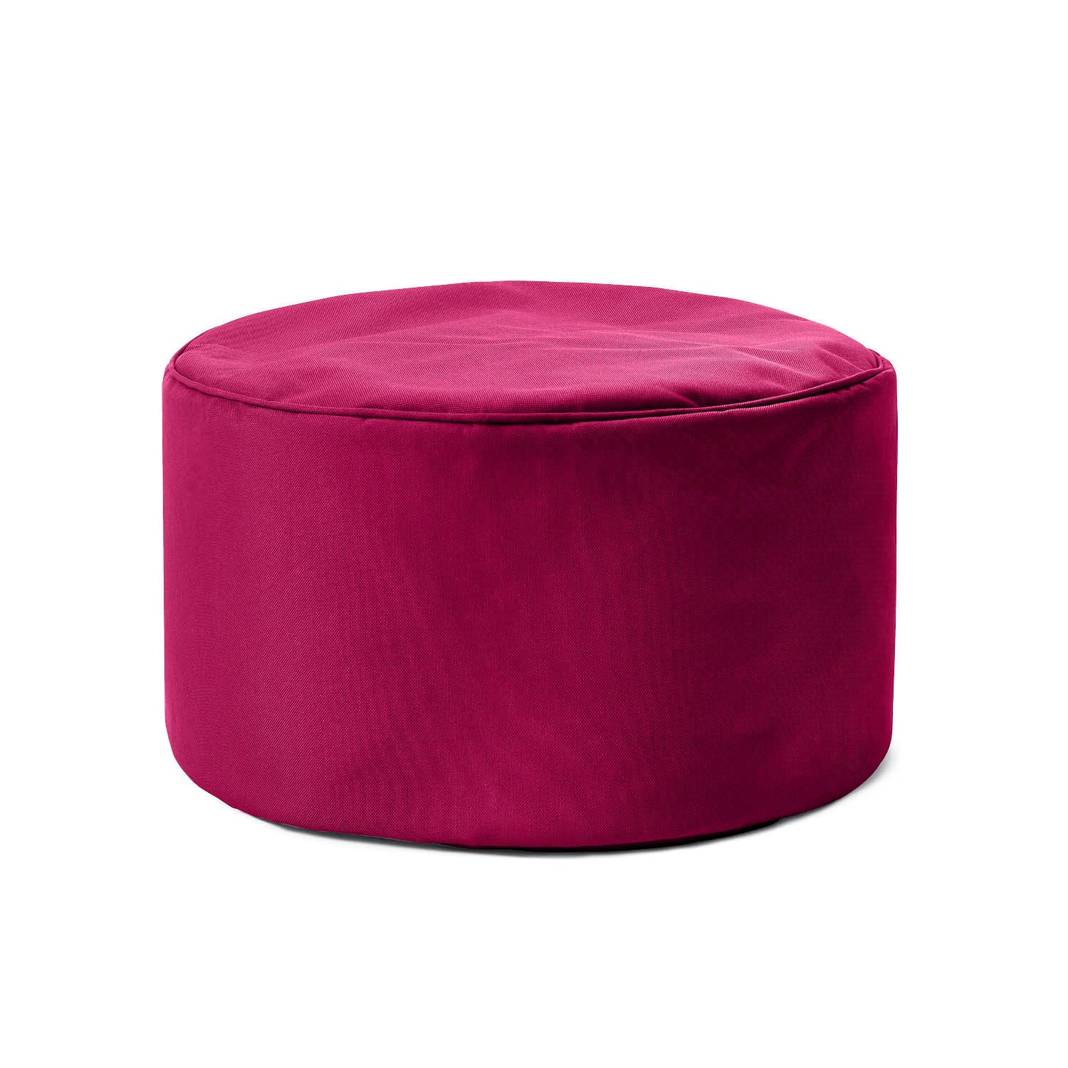 Sitzsack-Hocker/Pouf (50 L) - indoor & outdoor - Rotwein, vielseitig nutzbar, langlebig, leicht zu reinigen, mit verdecktem Reißverschluss.
